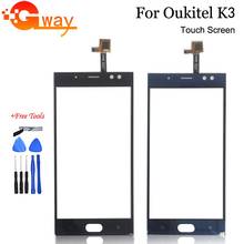 5.5 "para oukitel k3 digitador da tela de toque painel vidro para oukitel k3 sensor painel toque vidro frontal + ferramentas 2024 - compre barato