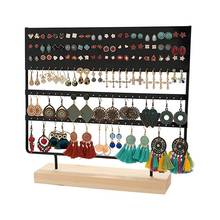 Earring Stand Display Rack 3-Tier Ear Stud Holder Jewelry Organizer Ear Stud Earring Holder 144 Holes with Wood Base 2024 - buy cheap