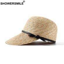 SHOWERSMILE Straw Hat Women Summer Sun Protection Hat Female Brim Outdoor Paper Dome Spring Baseball Beach Ladies Duckbill Cap 2024 - buy cheap