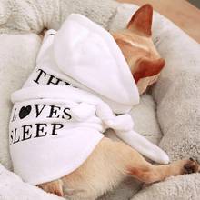 Pijamas de baño para perros y gatos, ropa de dormir suave para interiores, toalla de secado para cachorros, accesorios para dormir 2024 - compra barato