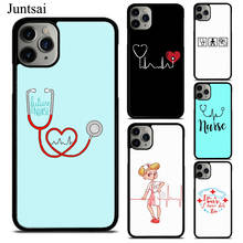 Stethoscope Heart Medical Nurse Case For iPhone 13 12 Mini 11 Pro Max 7 7Plus 6S 5S SE 2020 8 8Plus X XS Max XR Fundas 2024 - buy cheap