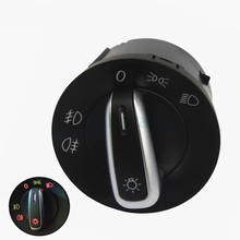 Chrome Headlight Control Switch Fog Light Knob For VW Golf MK5 MK6 Jetta Tiguan Passat 1K0 941 431BB 1K0941431 2024 - buy cheap