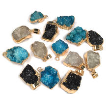 Pedra natural pingente forma irregular cristal cluster requintado encantos para fazer jóias diy elegante colar pulseira 2024 - compre barato