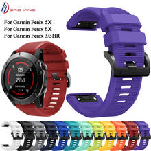 Correa de silicona de 26mm para reloj Garmin Fenix 6X 5X/5X Plus, Correa deportiva para exteriores, correas de reloj Garmin Fenix 3 3HR 2024 - compra barato