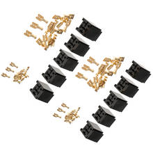 10 Unids Conector De Relé 80A Conector De Montaje De 4 Pines + Terminales Soporte De Base 2024 - compra barato