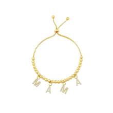 5PCS, Mama Mom Mother Charm Bracelet Gold Color Link Chain Bracelet Adjustable Zircon Trendy Jewelry 2024 - buy cheap