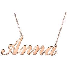 BONISKISS New Arrival Nameplate Necklace For Women Men Stainless Steel Necklace Letter Name Necklace Gift 2020 2024 - buy cheap