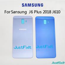 Cubierta trasera de cristal para SAMSUNG Galaxy J6 Plus J610 + 2018 J610F SM-J610FN J610FN/DS, cubierta trasera de batería, carcasa de reemplazo 2024 - compra barato