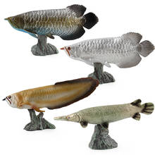 Simulação oceano animais salmão arowana modelos figuras de ação coleção cognição miniatura brinquedos educativos crianças presente 2024 - compre barato