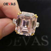 OEVAS 100% 925 Sterling Silver Sparkling 14*16mm Created Moissanite Topaz Gemstone Wedding Party Bridal Ring Party Fine Jewelry 2024 - buy cheap