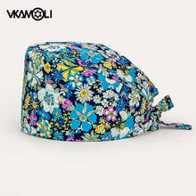 2020 Unisex cotton Multicolor Cartoon print hats adjustable Scrub hat beauty salon cap laboratory pet shop Scrub Cap 2024 - buy cheap