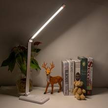 Lâmpada de led para mesa controle sem fio qi, luz de leitura multifuncional para celular 2024 - compre barato