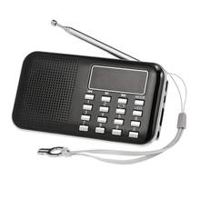 Rádio fm digital portátil de 3w, rádio com reprodutor de mp3 e 2 polegadas, com suporte para tela de drive usb e cartão tf 2024 - compre barato