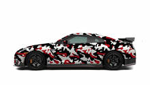 Película de vinilo autoadhesiva de camuflaje para coche, lámina de revestimiento de estilo DIY, sin burbujas, color negro, blanco y rojo 2024 - compra barato