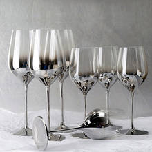 Electroplate-Copa de champán de cristal gris y plateado, copa de vino tinto, para boda, Bar, Hotel, fiesta, hogar 2024 - compra barato