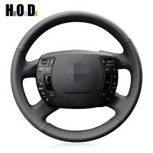 Black microfiber leather Steering Wheel Cover Hand-stitched Car Steering Wheel Covers for Citroen C5 2008 - 2017 Car accessories 2024 - buy cheap
