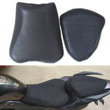 1 conjunto de capa para almofada de assento de motocicleta, proteção solar 3d, respirável, isolamento térmico, para kawasaki ninja 250 300 2024 - compre barato