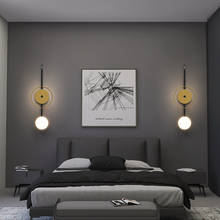 JMZM Modern Gold Wall Lamp LED Bedside Copper Wall Light For Living Room Aisle Loft Creative Study Bedroom Cloakroom Lighting 2024 - buy cheap