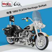 Maisto1:18 Harley 1993 FLSTN Heritage Softail modelo de coche de simulación de aleación de motocicleta de Metal, coche de juguete para niños, colección de regalos 2024 - compra barato