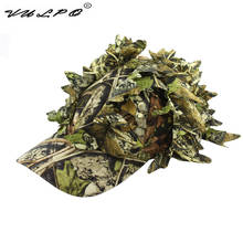 VULPO  Outdoor Tactical Military Camouflage Cap with Bionic Leaf  Camo Hunting Hat Sniper Hidden Jungle hat 2024 - buy cheap
