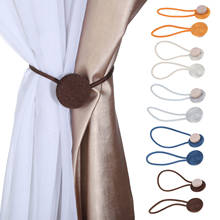 Gancho magnético para cortinas, hebilla de poliéster, color gris/naranja/Beige/marrón/Azul, 2 uds. 2024 - compra barato