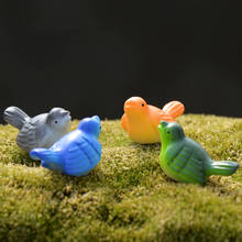 10 piezas coloridas pájaros Mini miniaturas Jardín de hadas musgo terrario resina manualidades decoraciones estacas artesanía 2024 - compra barato