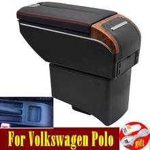 For Volkswagen Polo 6r armrest box Double doors open 7USB Centre Console Storage Box Arm Rest 2024 - buy cheap