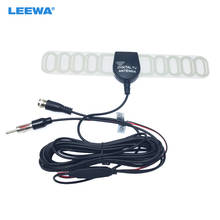 LEEWA 1PCS    Car TV Digital DVB-T 2in1 FM/Radio Antenna Amp Booster F connector #CA897 2024 - buy cheap