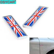 DSYCAR 1Pair 3D Car Metal Sticker Aluminum England British National Flag Car Body Trunk Logo Auto Motorcycle Personality Sticker 2024 - buy cheap