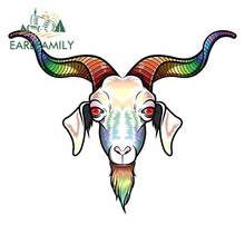 EARLFAMILY 13cm x 11.7cm for Rainbow Goat Funny Car Stickers and Decals Animal Sticker Decoration Waterproof Car Assessoires 2024 - buy cheap