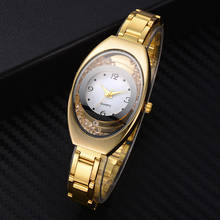 Reloj Mujer, металлический браслет, кварцевые часы, браслет, золото, кристалл, бриллиант, золотые женские часы, Простые аналоговые стальные женские часы 2024 - купить недорого