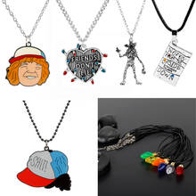 Hot Sale TV Show Stranger Things Pendant Notes From The Upside Down Alphabet Light Wall Necklace Women Christmas Jewelry Gifts 2024 - buy cheap