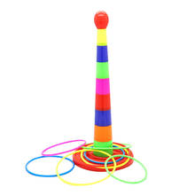 Colorful Sport Ring Toss Game Set Circle Ferrule Stacked Layers Game Hoop Ring For Kids Adults Indoors Outdoors Game 2024 - buy cheap