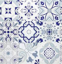 Сине-белая контактная бумага LUCKYYJ, самоклеящаяся настенная бумага для кухонного декора, виниловая пленка, рулон 2024 - купить недорого