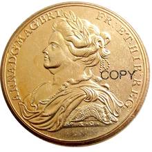 UK 1713 Queen Anne and the Peace of Utrecht Gold Plated Copy Coins 2024 - buy cheap