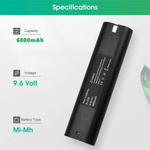 6.8Ah 9.6V Ni-MH Battery for Makita 9000 9001 9002 9033 9600 193890-9 192696-2 632007-4 5090D 6012HD 4190D 4190DW 4300D 4390D 2024 - buy cheap