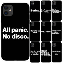Черный силиконовый чехол Hahahaha с цитатами на английском языке для iPhone X XS Max XR 6 6S 7 8 Plus 5S SE 2020, мягкий чехол для iPhone 12 11 Pro Max 2024 - купить недорого