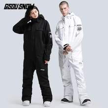 GSOU-traje de esquí de una pieza para hombre y mujer, ropa de esquí Unisex, a prueba de viento, impermeable, para deportes al aire libre 2024 - compra barato
