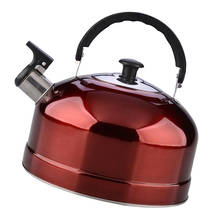 Электрический чайник из нержавеющей стали со свистком, индукционный чайник, красный 4L 2024 - купить недорого