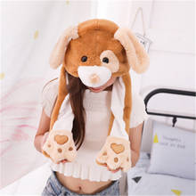 1Pc Animals Ear Moving Jumping Hat Funny Cap Plush Hat Winter Hat Warm Hats Rabbit Pinch Airbag Cute Caps Winter Accessories 2024 - buy cheap