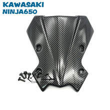 Motorcycle Carbon Fiber Nose Fairing WindScreen Windshield Viser Visor Wind Deflector For KAWASAKI Z650 Z-650 2020 2021 Z 650 2024 - buy cheap