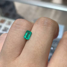 2021 Square Natural Green Emerald Stone 5*7mm 1cts Grown Columbian Emerald Stone Ring 2024 - buy cheap