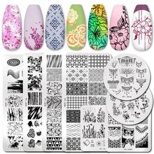 PICT YOU Nail Stamping Plates Flowers Marble Animals Stamp Plate Stainless Steel Nail Stencil Tools DIY Nail Art Image Plate 2024 - buy cheap
