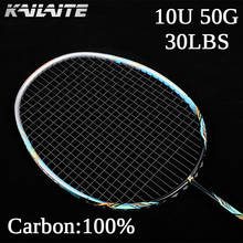 Raqueta de Bádminton de fibra de carbono para adulto, raqueta profesional ultraligera de grafito, con cuerda de 22-30 libras, 50g, 10U, 2020 2024 - compra barato