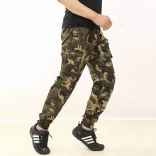 Summer New Men's Casual Canvas Pencil Pants Camouflage Mid Waist Long Trousers Big Size Cotton Blends B77 2024 - купить недорого