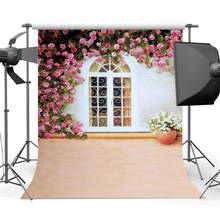 Mehofoto White Brick Wall Floral Door Vintage Photography Backdrops Baby Bithday Party Background Photo CM-2212 2024 - buy cheap