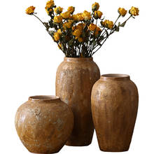 Chinês antigo arte cerâmica vaso decoração nordic luxo grande vaso sala de estar decoratio arranjo flor recipiente presentes 2024 - compre barato