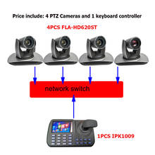 Câmera de transmissão de vídeo conferência, ptz 20x zoom ip/dvi/sdi, 1080p 60fps, 5 polegadas, lcd, controle de teclado onvif 2024 - compre barato