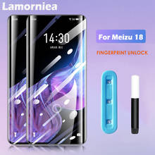 Cola uv vidro temperado para meizu 18 pro 5g protetor de tela uv líquido cobertura completa filme de vidro temperado para meizu18 pro 18pro 5g 2024 - compre barato