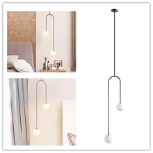 Nordic Bedroom Bedside U Shaped Hanging Pendant Lights Modern Lamps Dining Room Living Room Bar Led Glass Ball Warm De Fixtures 2024 - buy cheap